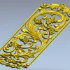 Декоративная панель вензелей с виноградной темой - 3D модель STL для ЧПУ