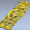 Baroque Vertical Applique STL 3D Model for CNC