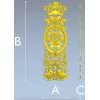Baroque Vertical Applique STL 3D Model for CNC