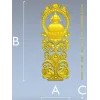 Декоративная накладка "Лотосная ваза и лебеди" - STL для ЧПУ