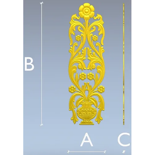 Вазон Барокко - декоративная 3D модель STL для ЧПУ