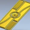 Декоративная дверная панель с розеттой - STL модель для ЧПУ