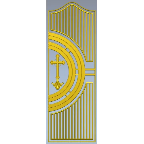 Heritage Cross Door Panel - STL 3D model for CNC