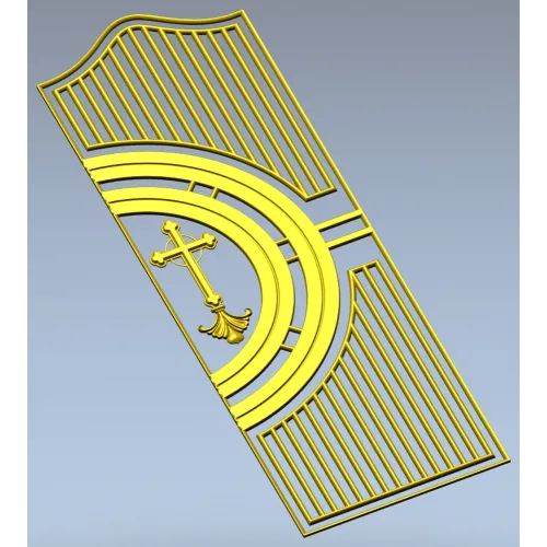 Heritage Cross Door Panel - STL 3D model for CNC