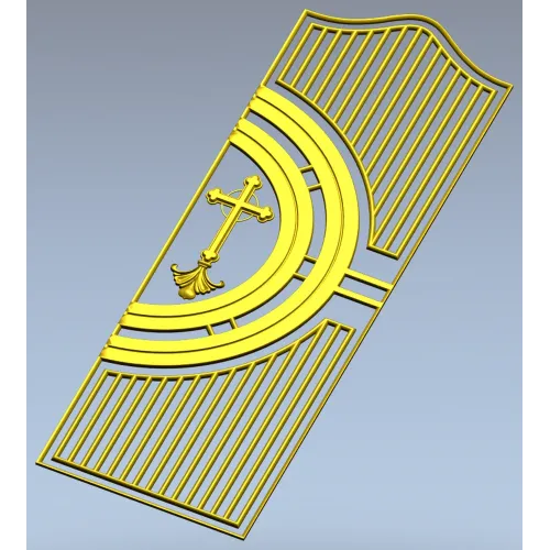 Heritage Cross Door Panel - STL 3D model for CNC