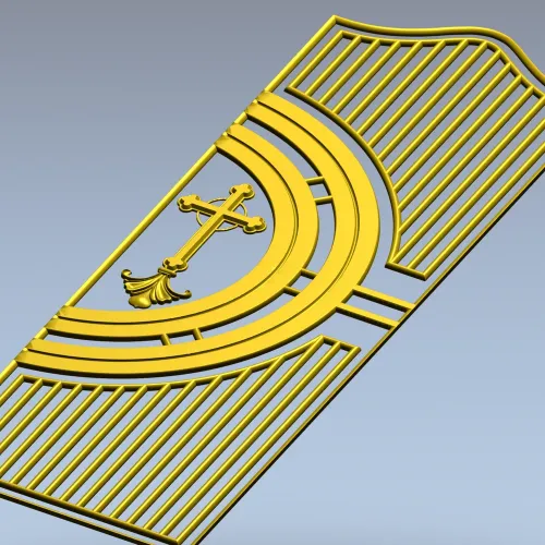 Heritage Cross Door Panel - STL 3D model for CNC