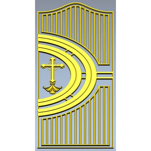 Heritage Cross Door Panel - STL 3D model for CNC