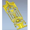 Декоративная дверная накладка в стиле барокко - STL 3D модель