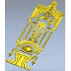 Декоративная дверная накладка в стиле барокко - STL 3D модель