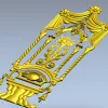 Декоративная дверная накладка в стиле барокко - STL 3D модель