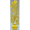 Vine Vase Vertical Relief STL for CNC