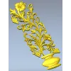 Vine Vase Vertical Relief STL for CNC