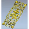 Вертикальная декоративная панель с овальным медальоном - STL для ЧПУ