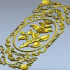 Вертикальная декоративная панель с овальным медальоном - STL для ЧПУ
