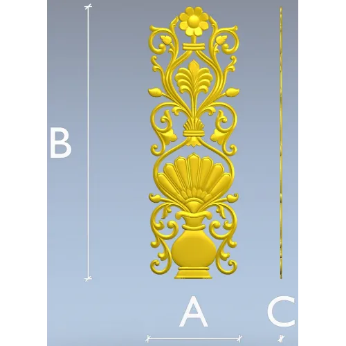 Рельефная декоративная панель "Вазон Ренессанс" - STL для ЧПУ