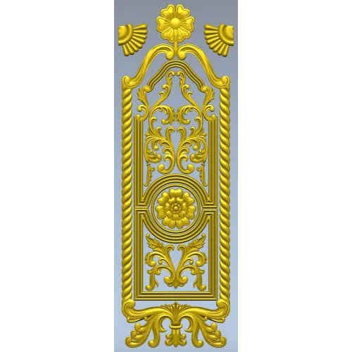 Ornate Rosette Door Panel STL for CNC