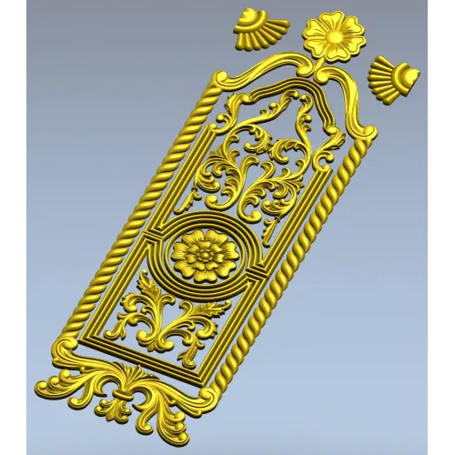 Ornate Rosette Door Panel STL for CNC