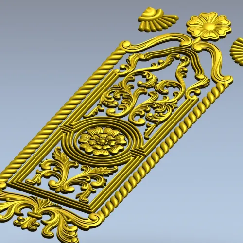 Ornate Rosette Door Panel STL for CNC