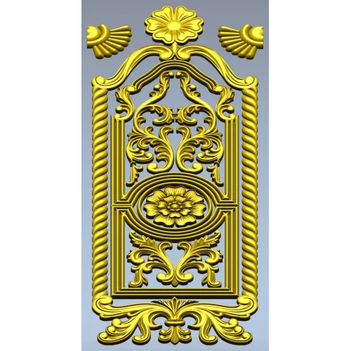 Ornate Rosette Door Panel STL for CNC
