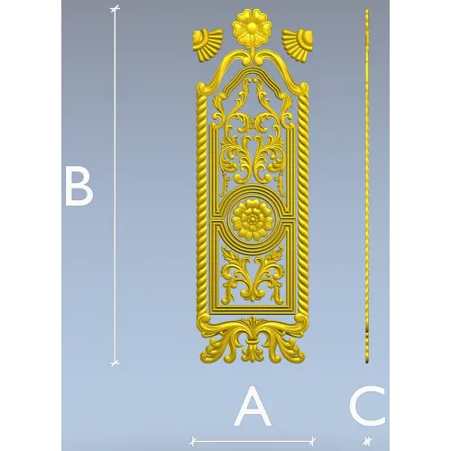 Ornate Rosette Door Panel STL for CNC