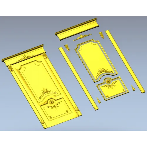 STL модель дверной филёнки с розеткой - 3D модель stl для ЧПУ