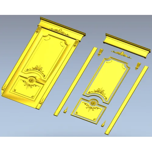 STL модель дверной филёнки с розеткой - 3D модель stl для ЧПУ