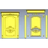 STL модель дверной филёнки с розеткой - 3D модель stl для ЧПУ