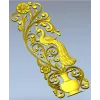 Ornamental Peafowl Vertical Panel STL for CNC