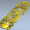 Ornamental Peafowl Vertical Panel STL for CNC