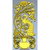 Ornamental Peafowl Vertical Panel STL for CNC