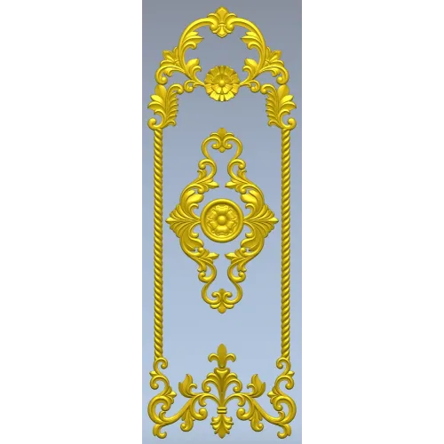 Regal Acanthus Door Panel STL 3D model for CNC