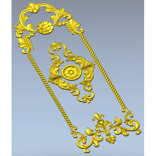 Regal Acanthus Door Panel STL 3D model for CNC