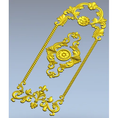 Regal Acanthus Door Panel STL 3D model for CNC