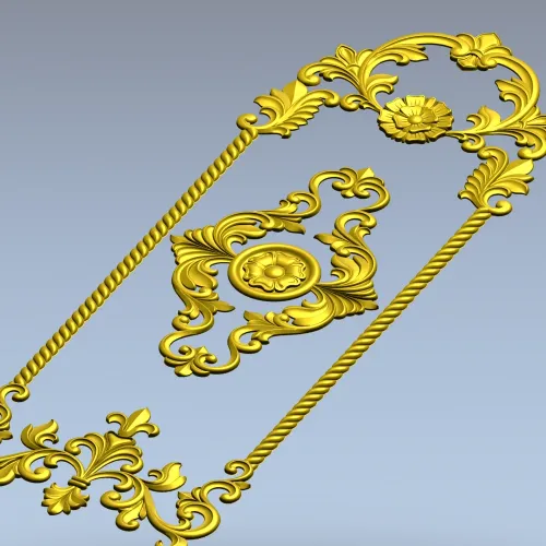 Regal Acanthus Door Panel STL 3D model for CNC
