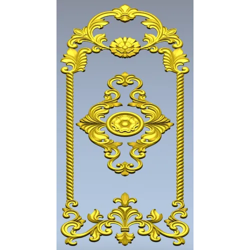 Regal Acanthus Door Panel STL 3D model for CNC