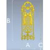 Вертикальная накладка "Парные павлины" - STL для ЧПУ