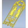 Twin Peacock Decorative Panel STL