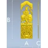 Панель "Шри Кришна с коровой" - высокорельефная stl модель для ЧПУ