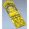 Рельефная дверная панель с Лакшми - 3D модель STL для ЧПУ