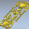 Ornate Floral Door Panel STL for CNC