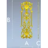 Ornate Floral Door Panel STL for CNC