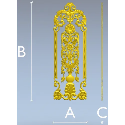 Regal Vase Vertical Panel - STL 3D model for CNC