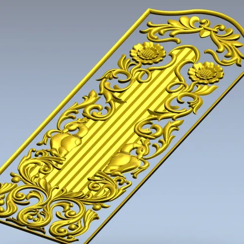 Резная дверная панель в классическом стиле - STL 3D модель для ЧПУ