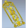 Барочная вертикальная панель "Златой Фазан" - 3D модель STL для ЧПУ