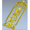 Барочная вертикальная панель "Златой Фазан" - 3D модель STL для ЧПУ