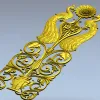 Павлиний картуш для фрезеровки - STL 3D модель