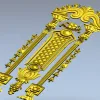 3D модель STL дверная накладка в классическом стиле для ЧПУ