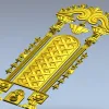 Резная арочная дверная панель в барочном стиле - 3D модель STL для ЧПУ