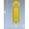 Резная арочная дверная панель в барочном стиле - 3D модель STL для ЧПУ