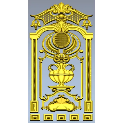 Резная дверная накладка в классическом стиле - stl модель для ЧПУ
